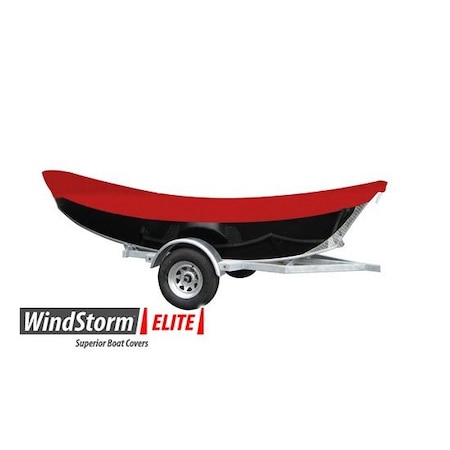 Eevelle Boat Cover DRIft BOAT, Outboard Fits 19ft L up to 96in W Red SFDFT1996B-RED